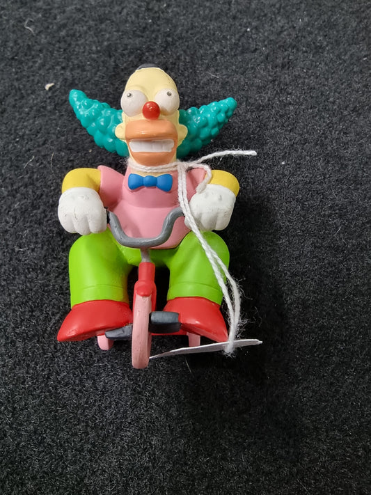 Vintage Krusty the Clown Tricycle Figure The Simpsons 2005 Riding a Bike