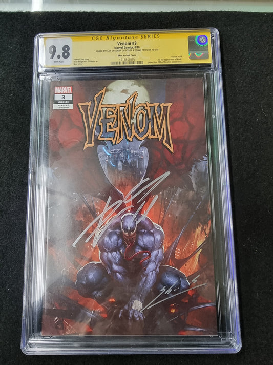 Venom 3 CGC 9.8 Signature Series Skan Srisuwan & Donny Cates Variant Marvel 2018