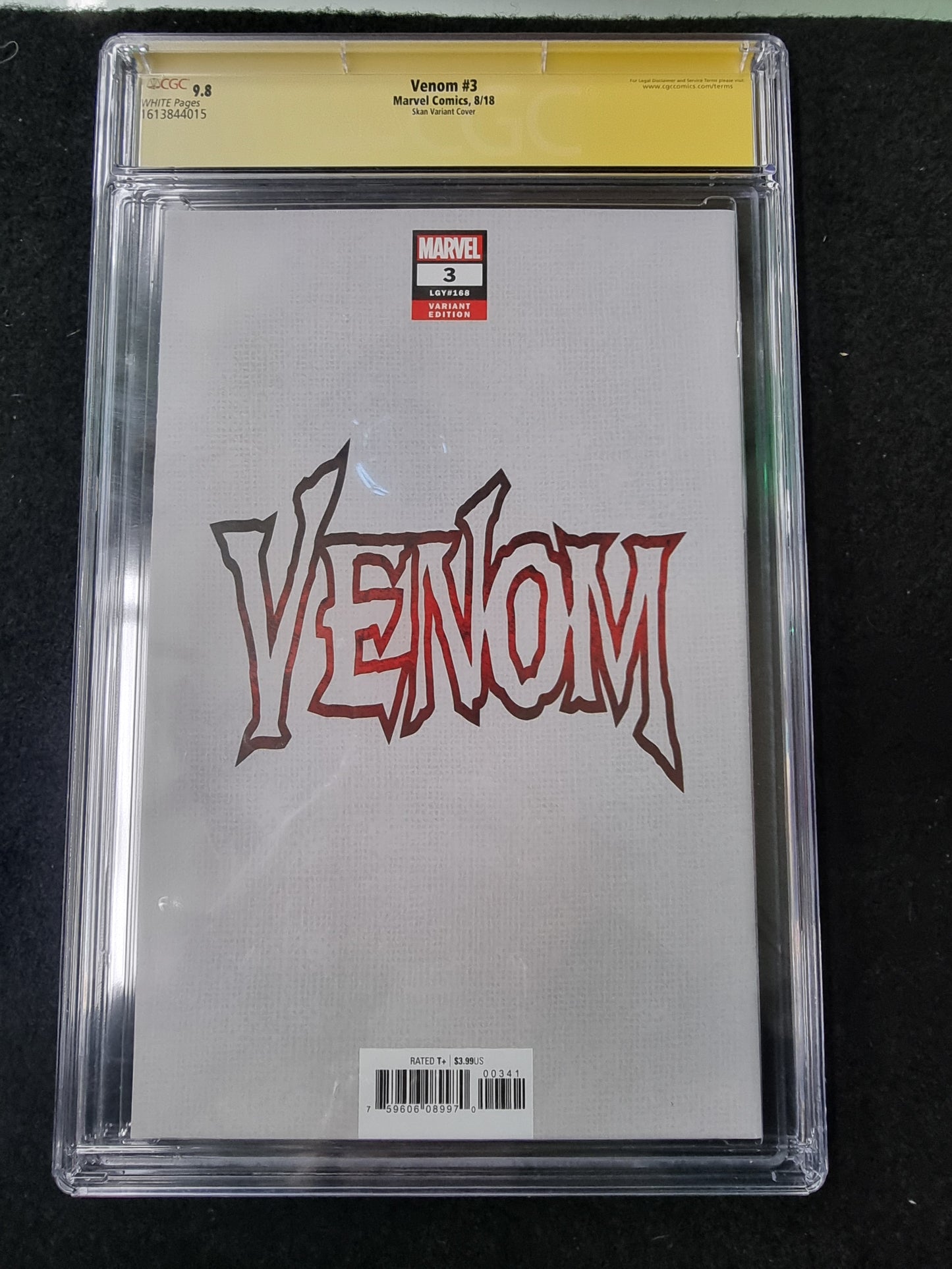 Venom 3 CGC 9.8 Signature Series Skan Srisuwan & Donny Cates Variant Marvel 2018