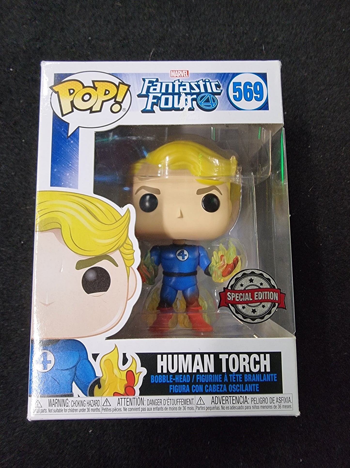 FUNKO POP MARVEL FANTASIC FOUR HUMAN TORCH #569 SPECIAL EDITION