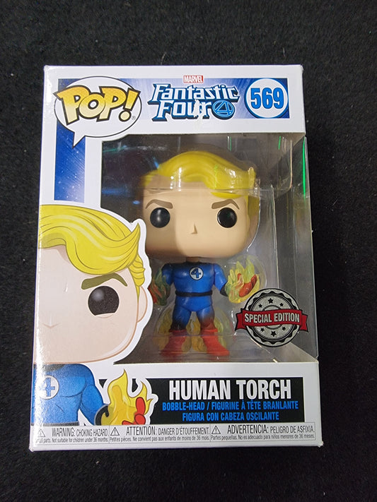 FUNKO POP MARVEL FANTASIC FOUR HUMAN TORCH #569 SPECIAL EDITION