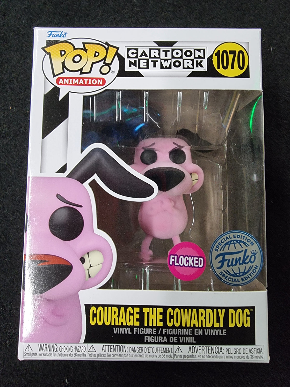 FUNKO POP CARTOON NETWORK COURAGE THE COWARDLY DOG FLOCKED SPECIAL EDITION #1070