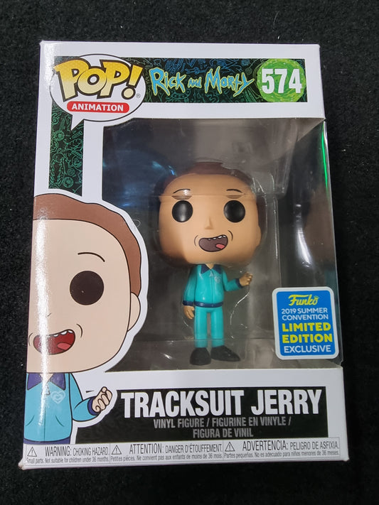 FUNKO POP RICK AND MORTY TRACKSUIT JERRY #574 LIMITED EDITION