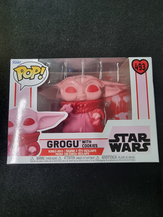 Funko POP! Star Wars Valentine's Day Figure - GROGU with Cookies #493 -