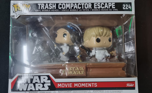 FUNKO POP STAR WARS MOVIE MOMENTS TRASH COMPACTOR ESCAPE 224