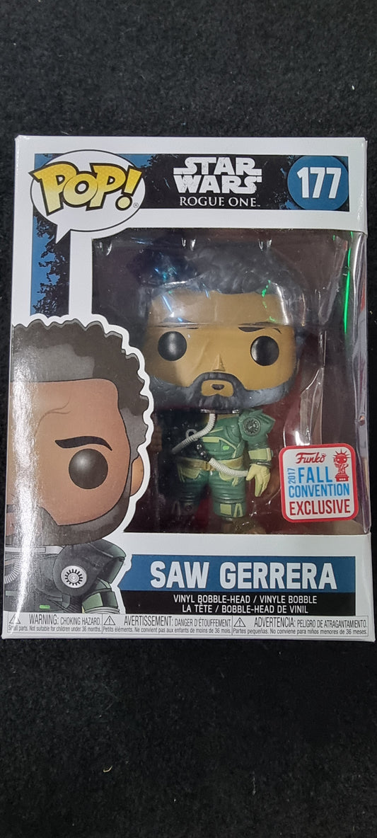 FUNKO POP STAR WARS ROUGE ONE SAW GERRERA #117 FALL CONVENTION EXCLUSIVE