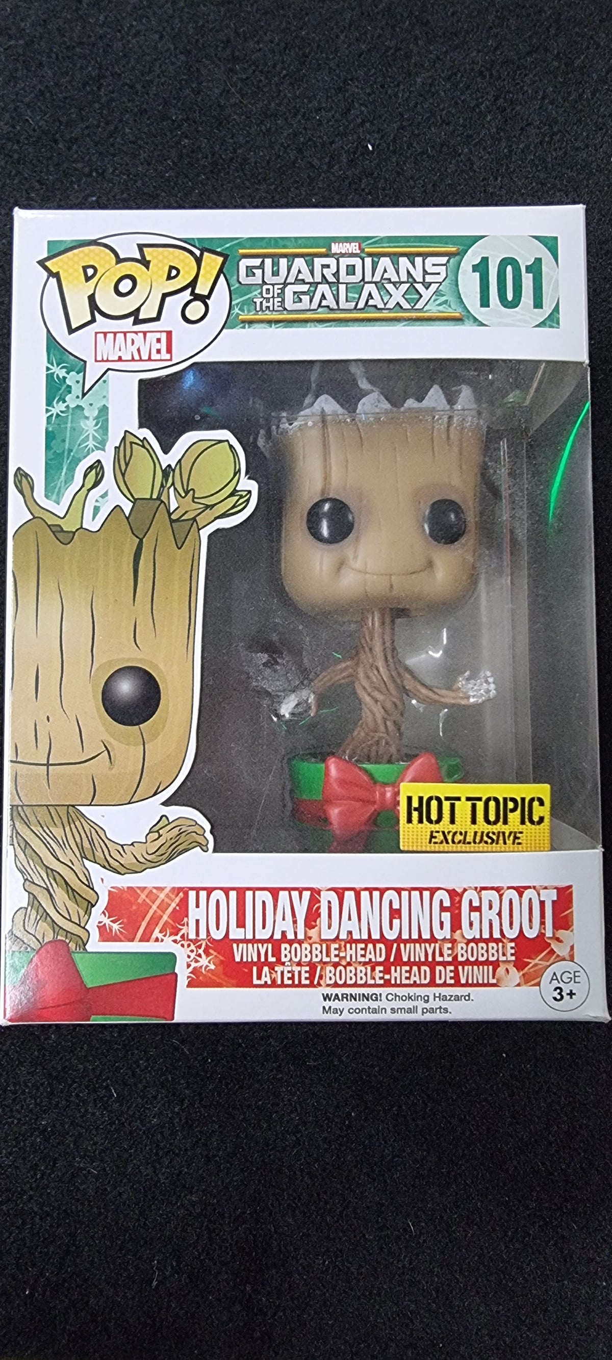 FUNKO POP GUARDIANS OF THE GALAXY HOLIDAY DANCING GROOT HOT TOPIC EXCLUSIVE #101