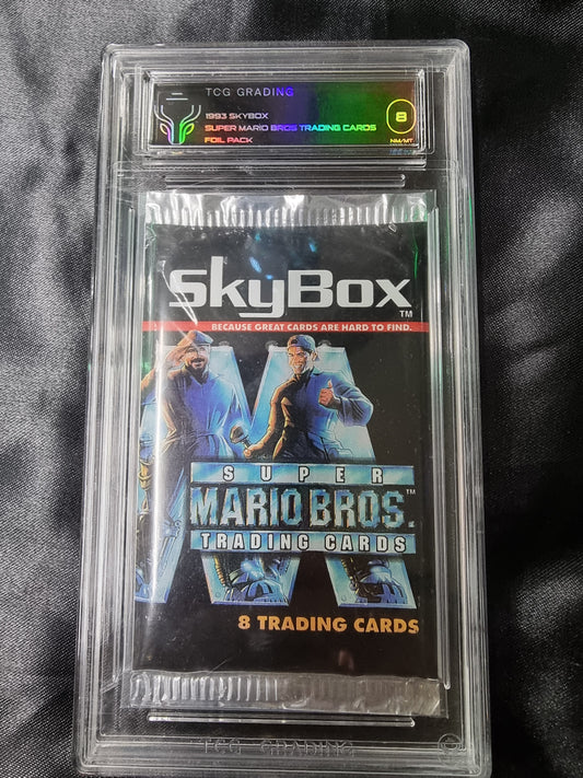 Vtg 1993 Super Mario Bros l Skybox Trading Card Single Pack New Sealed TGC 8 NM