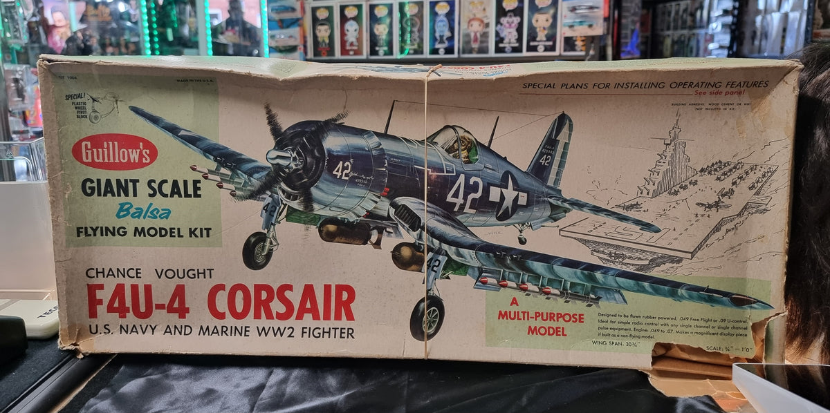 Guillows Giant Scale Balsa Flying Model Kit Chance Vought F4U-4 Corsair 1/16 NOS