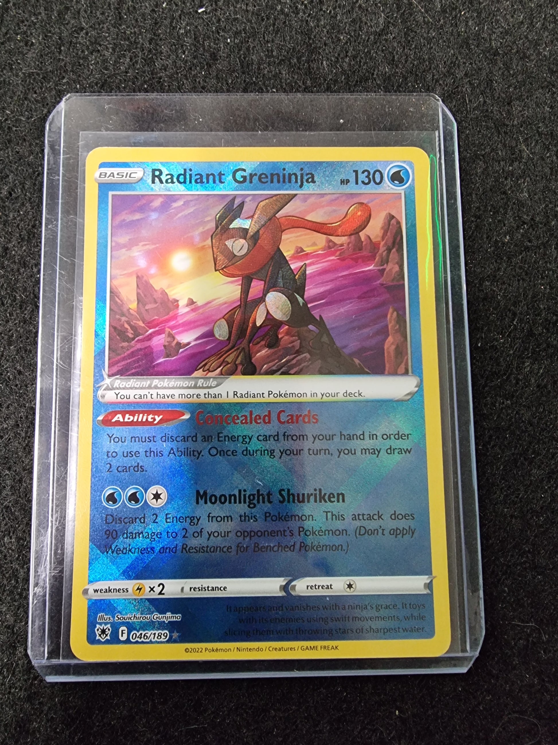 Pokmon TCG Radiant Greninja Astral Radiance 046/189 Holo Radiant Rare Captain Comics and Collectables Pty Ltd Pokmon TCG Radiant Greninja Astral Radiance 046/189 Holo Radiant Rare Captain Comics and Collectables Pty Ltd