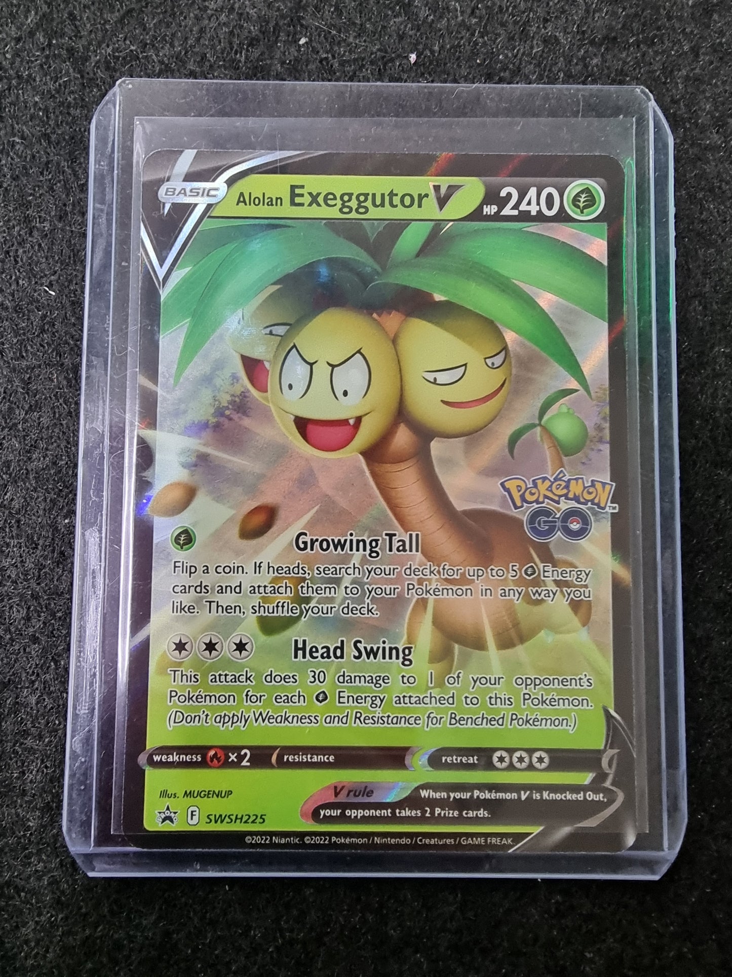 Exeggutor v swsh225 Pokemon Alolan Exeggutor V SWSH Black Star Promo SWSH225