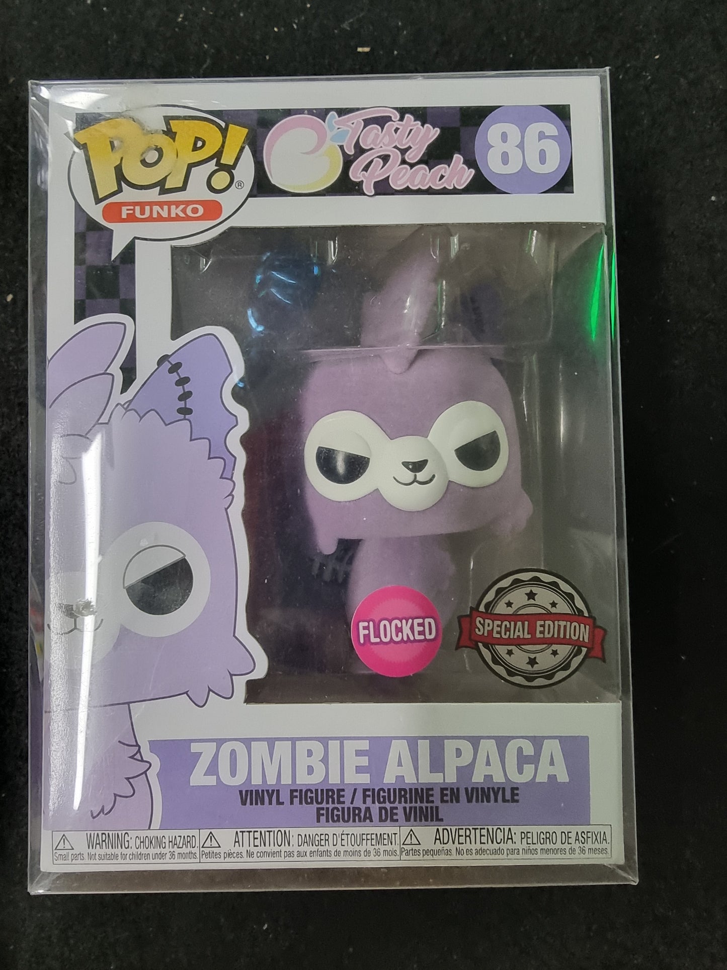 FUNKO POP TASTY PEACH ZOMBIE ALPACA FLOCKED SPECIAL EDTIION #86
