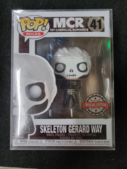 FUNKO POP MCR MY CHEMICAL ROMANCE SKELTON GERARD WAY #41  SPECIAL EDITION