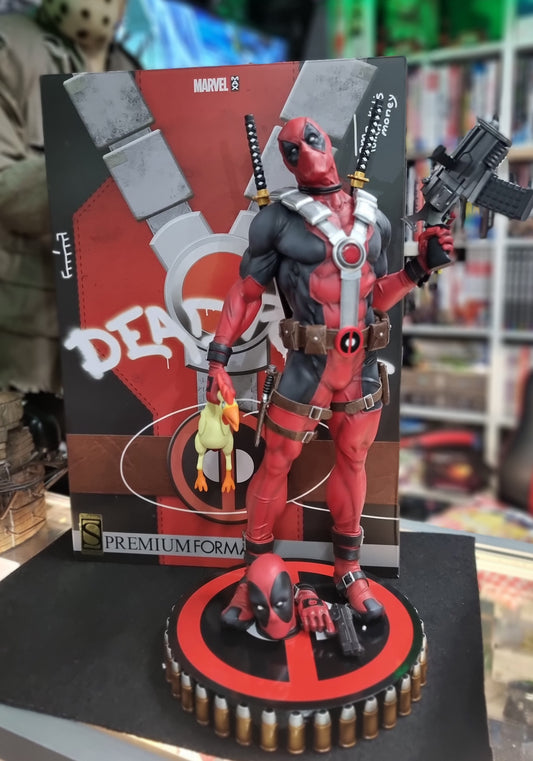 SIDESHOW EXCLUSIVE DEADPOOL PREMIUM FORMAT STATUE 1054/1250