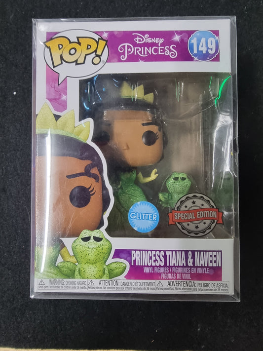 FUNKO POP DISNEY PRINCESS GLITTER PRINCESS TIANA & NAVEEN #149 SPECIAL EDITION