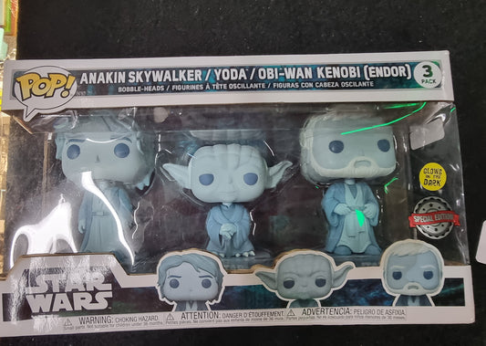 FUNKO POP ANAKIN SKYWALKER/YODA/OBI-WAN KENOBI (ENDOR) 3 PACK