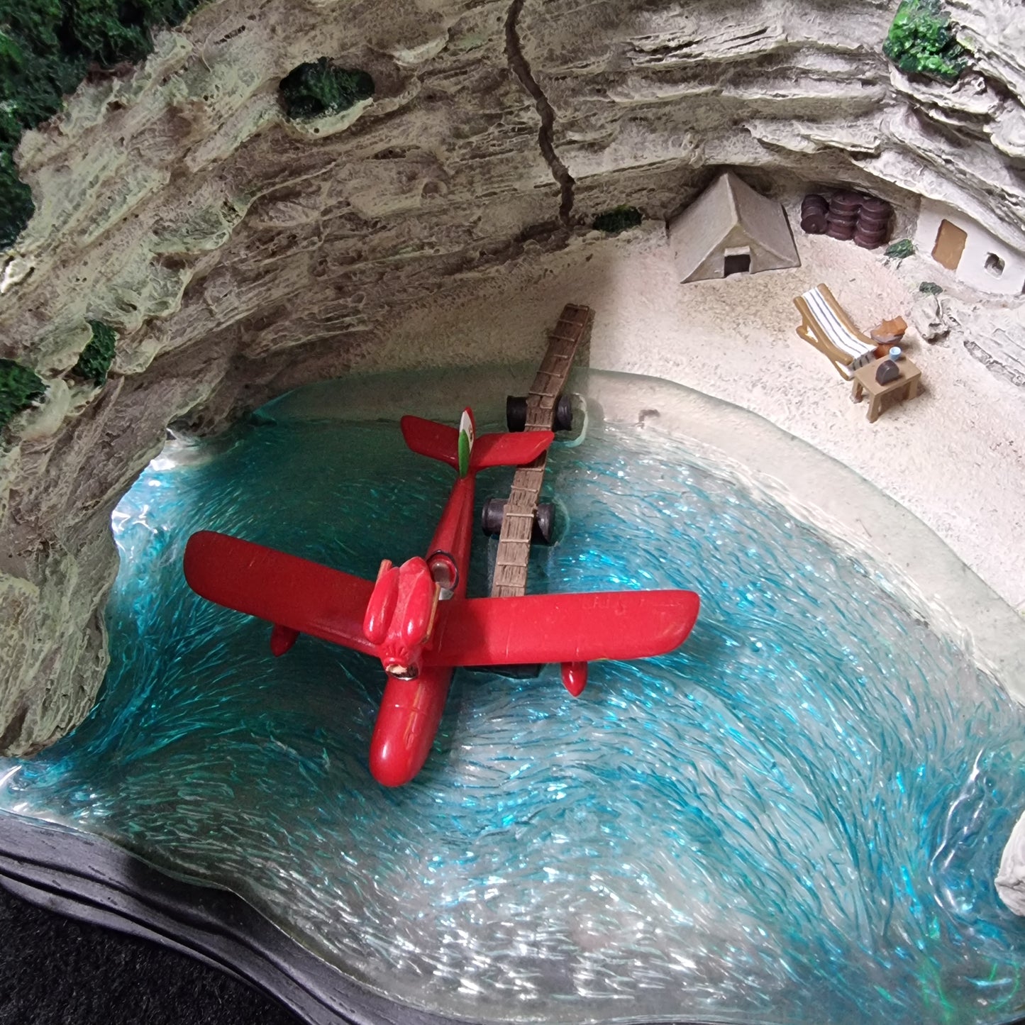 Ghibli Porco Rosso Light Up Sound Diorama Porco's Hideout LED sound of waves