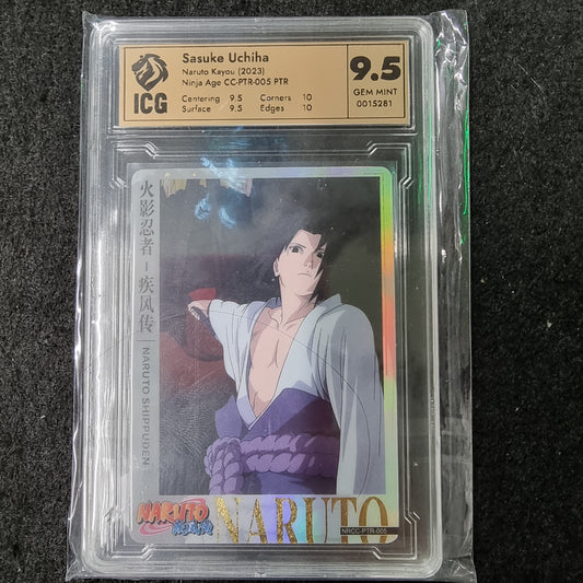 Sasuke PTR Kayou Official Naruto Card ICG 9.5 GEM MINT