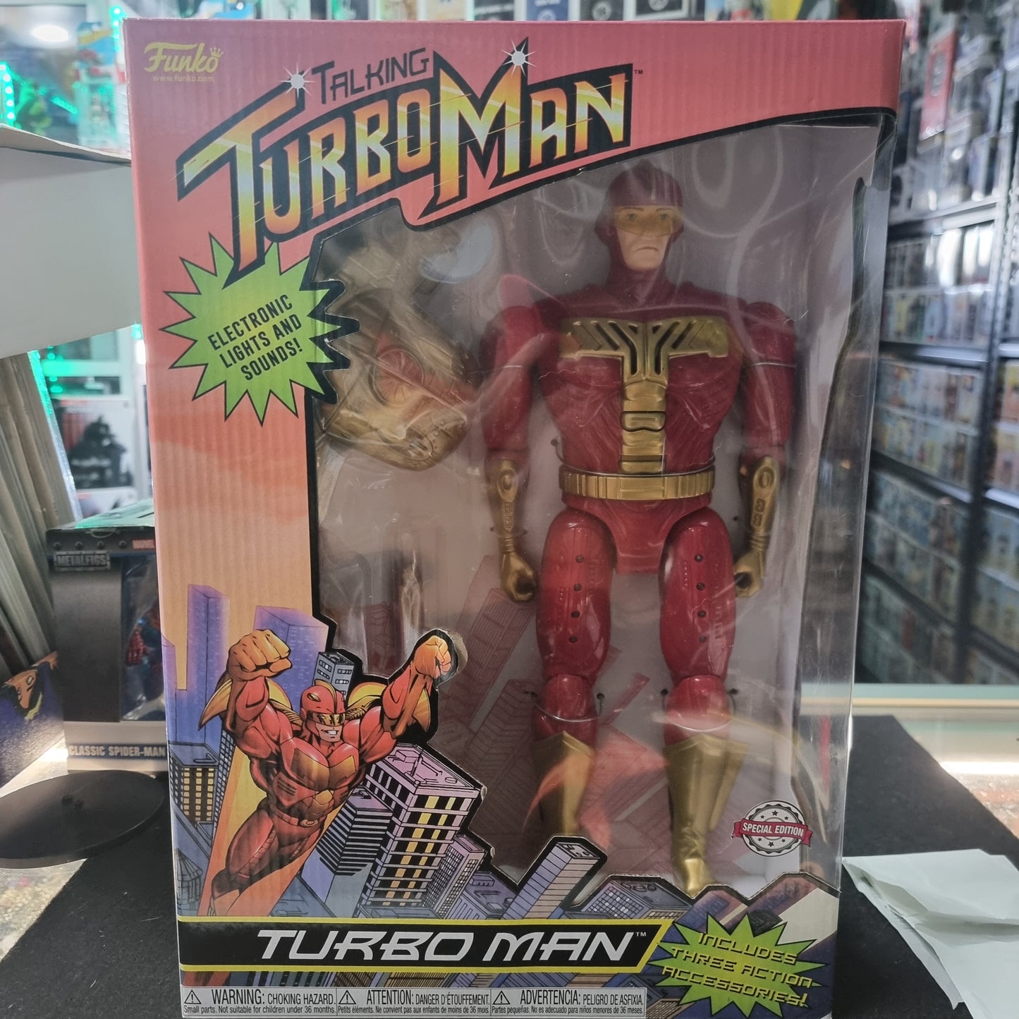 TALKING TURBO MAN 13" DELUXE EDITION FIGURE FULLY POSSABLE