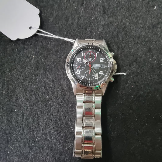 Seiko Chronograph Date Stainless Steel 100M Quartz Mens Watch Captain Comics and Collectables Pty Ltd