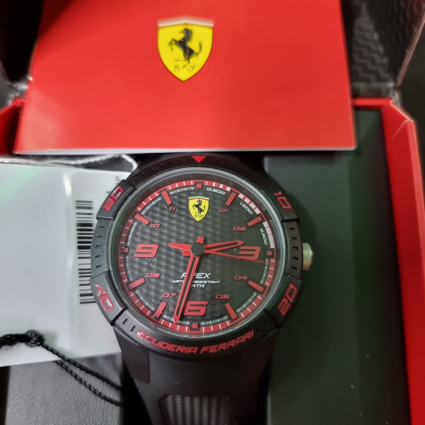 Scuderia Ferrari Apex Black Silicone Men's Watch - 830747
