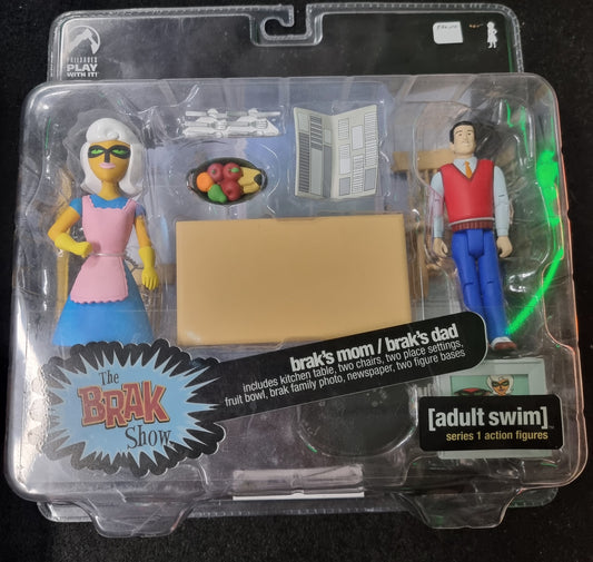 THE BRAK SHOW BRAK'S MOM BRAK'S DAD AQUA-TEEN FORCE ADULT SWIM FIGURE PALISADES
