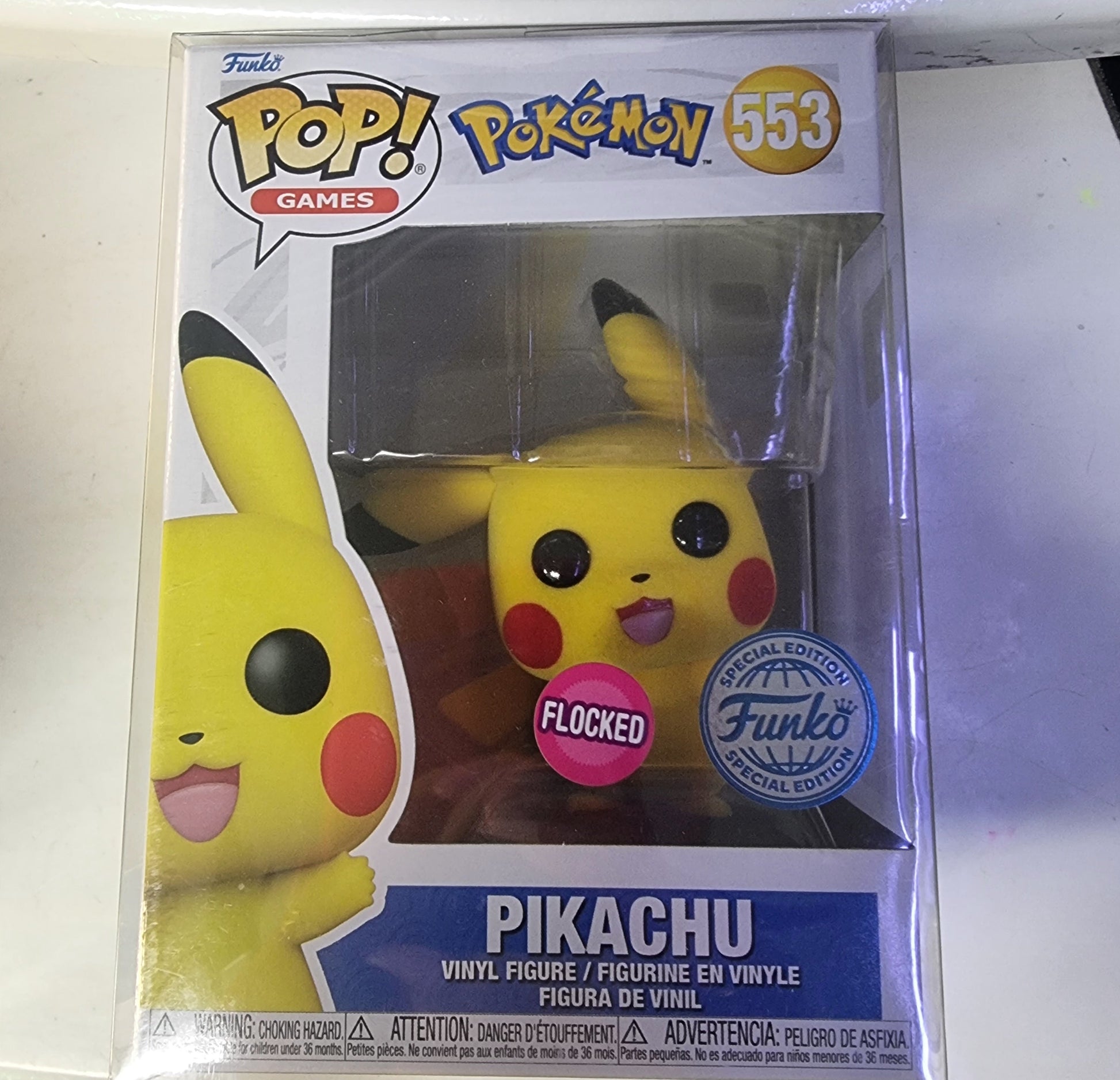 FUNKO POP POKEMON PIKACHU #553 FLOCKED SPECIAL EDITION Captain Comics and Collectables Pty Ltd