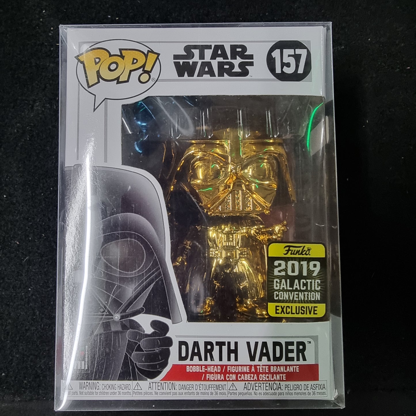 FUNKO POP STAR WAR DARTH VADER 2019 GALACTIC CONVENTION EXCLUSIVE #157