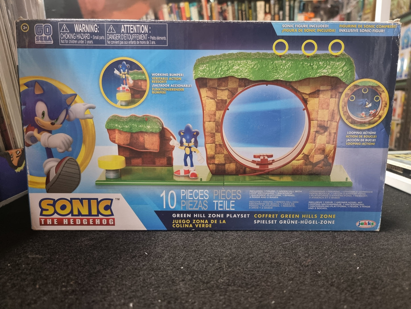 Sonic The Hedgehog Green Hill Zone Playset with 2.5" Sonic Action Figure