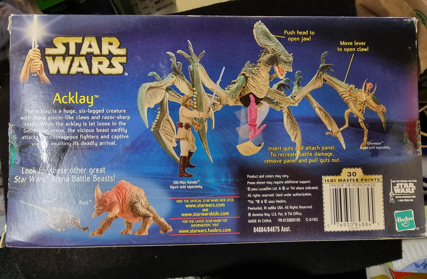 Star Wars Attack Of The Clones Acklay Arena Battle Beast Snapping Claw and Jaw
