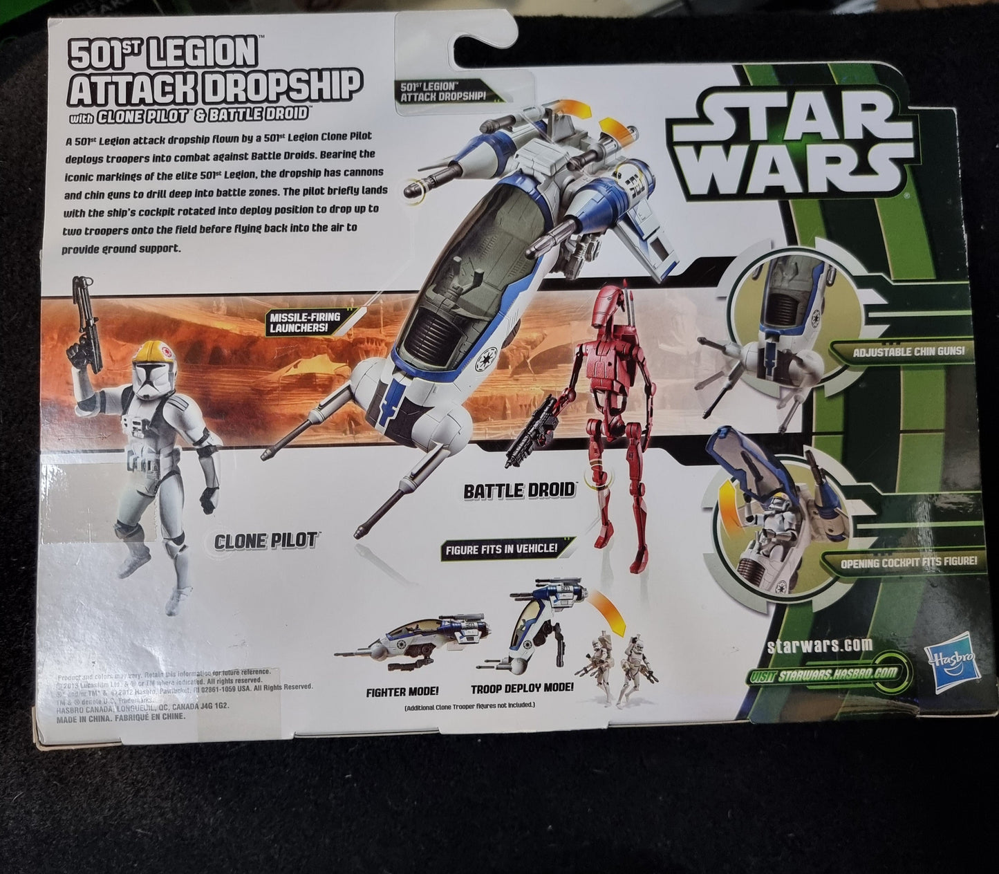 Star Wars 501st Legion Attack Dropship with Clone Pilot & Battle Droid Captain Comics and Collectables Pty Ltd