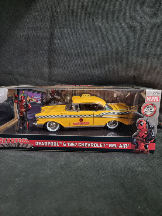 MARVEL DEADPOOL & 1957 CHEVROLET BEL AIR JADA DIECAST