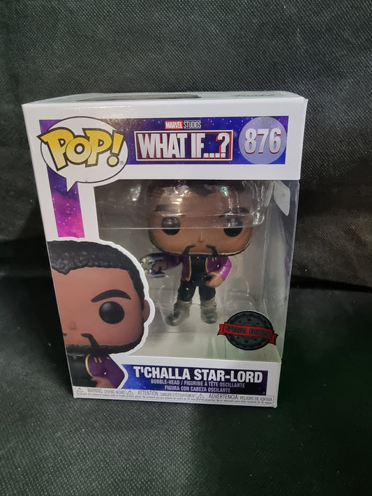 FUNKO POP MARVEL STUDIOS WHAT IF...? T'CHALLA STAR-LORD #876 SPECIAL EDITION