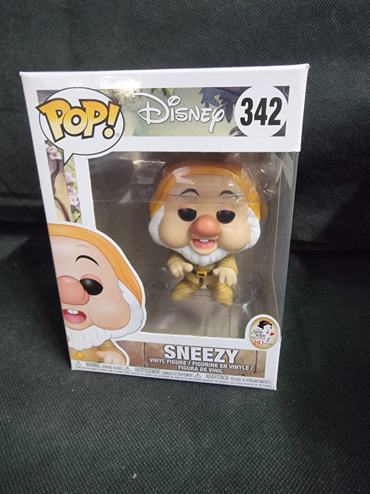 FUNKO DISNEY SNOW WHITE AND THE SEVEN DWARFS SNEEZY # 342 Captain Comics and Collectables Pty Ltd