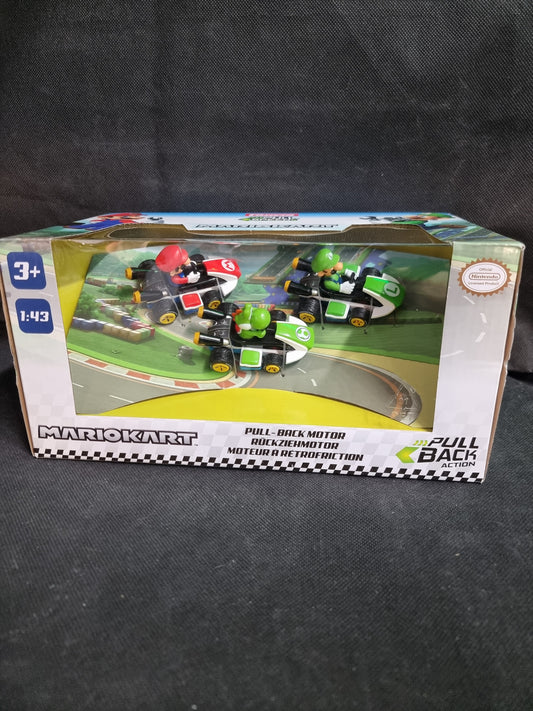 3 Pack Carrera Pull Speed MarioKart 1:43 Scale Vehicles