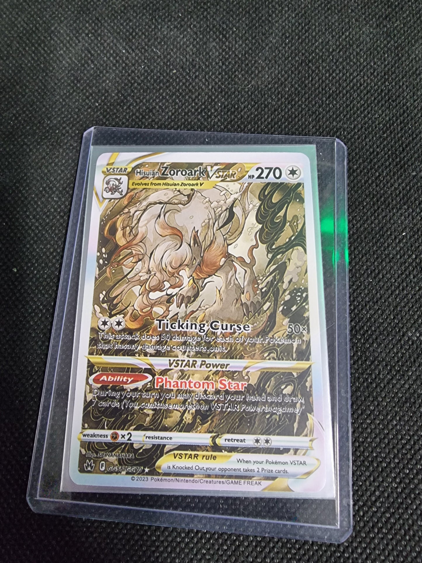 Pokemon Trading Card Game Crown Zenith Holo Rare Hisuian Zoroark VSTAR Captain Comics and Collectables Pty Ltd