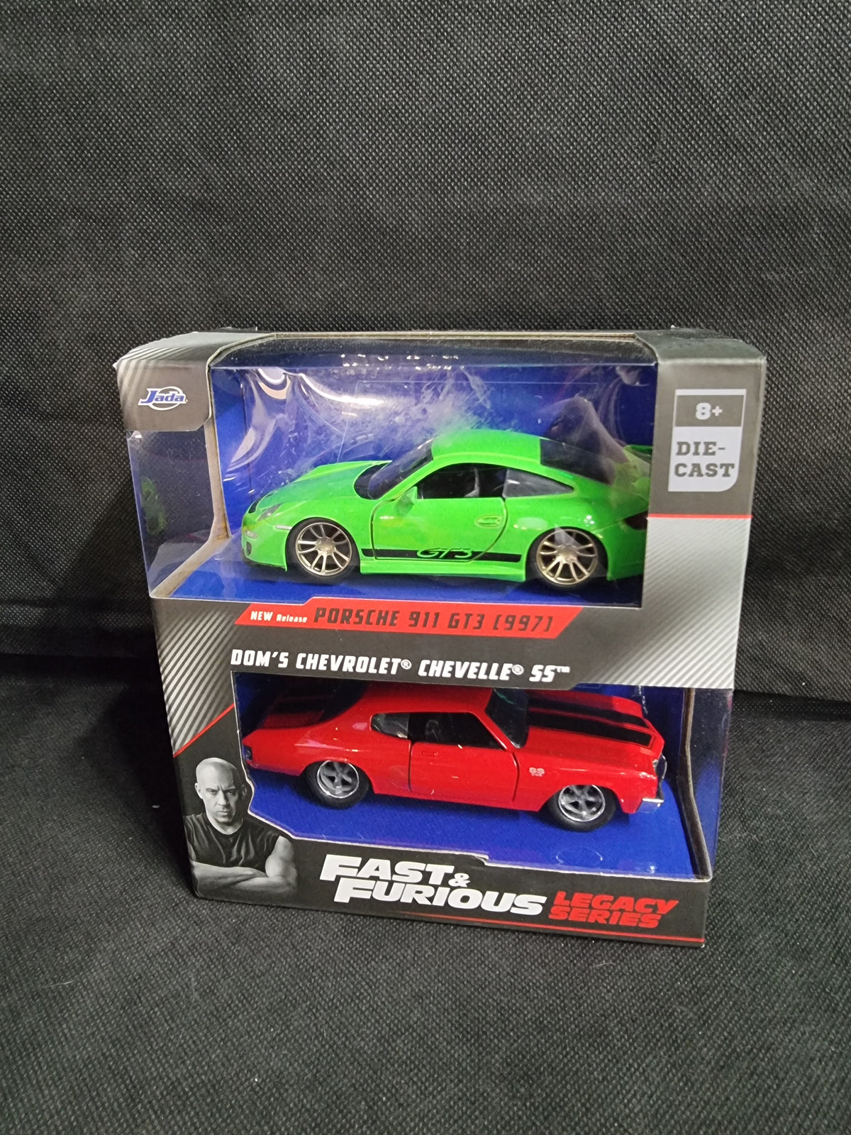 FAST & FURIOUS JADA PORSCHE 911 GT3(997) / DOM'S CHEVROLET CHEVELLE 55 2 PACK