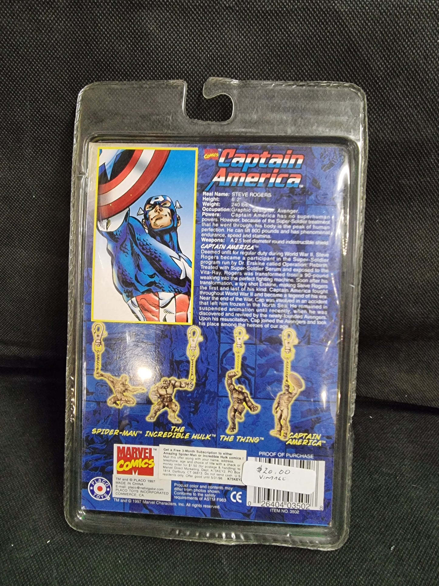 MARVEL CAPTAIN AMERICA DIE CAST KEY CHAIN