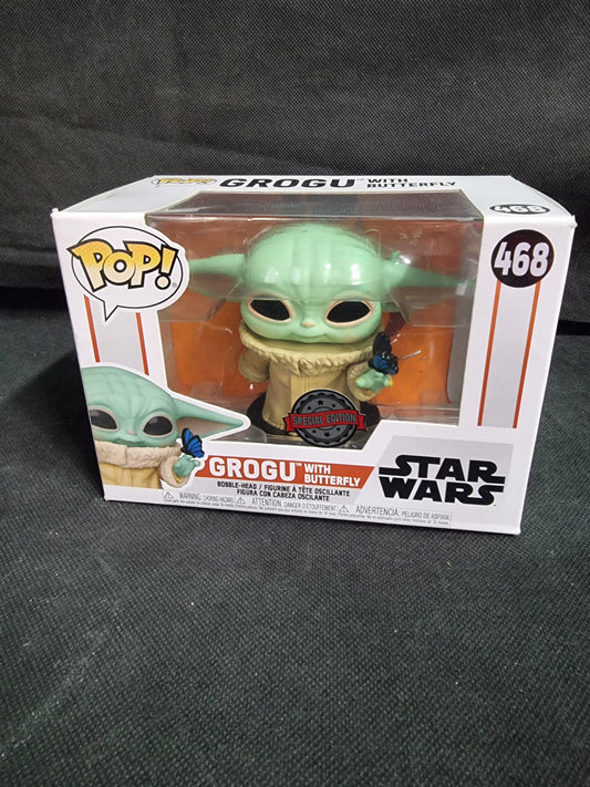 FUNKO POP STAR WARS GROGU WITH BUTERFLY #468 SPECIAL EDITION