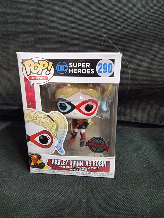 FUNKO POP HARLEY QUINN AS ROBIN #290 SPECIAL EDITION Captain Comics and Collectables Pty Ltd