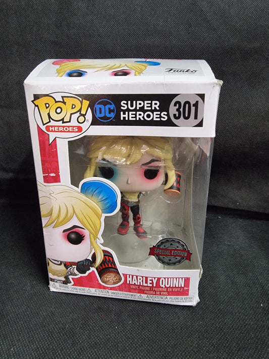 FUNKO POP HARLEY QUINN #301 SPECIAL EDITION (DAMAGED BOX) Captain Comics and Collectables Pty Ltd