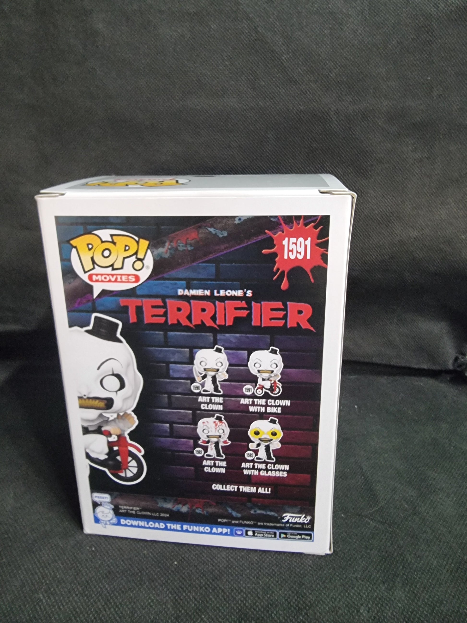 FUNKO POP TERRIFIER ART THE CLOWN WITH BIKE #1591 Captain Comics and Collectables Pty Ltd
