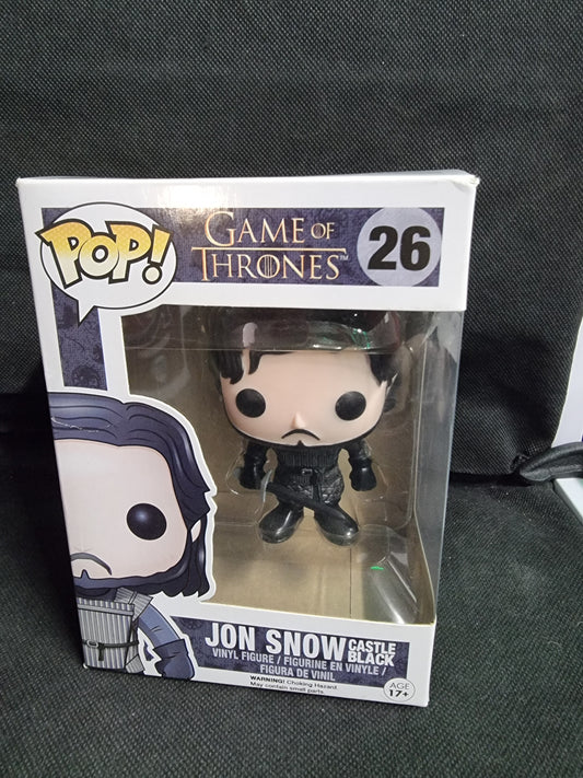 FUNKO POP GAME OF THRONES JON SNOW CASTLE BLACK #26