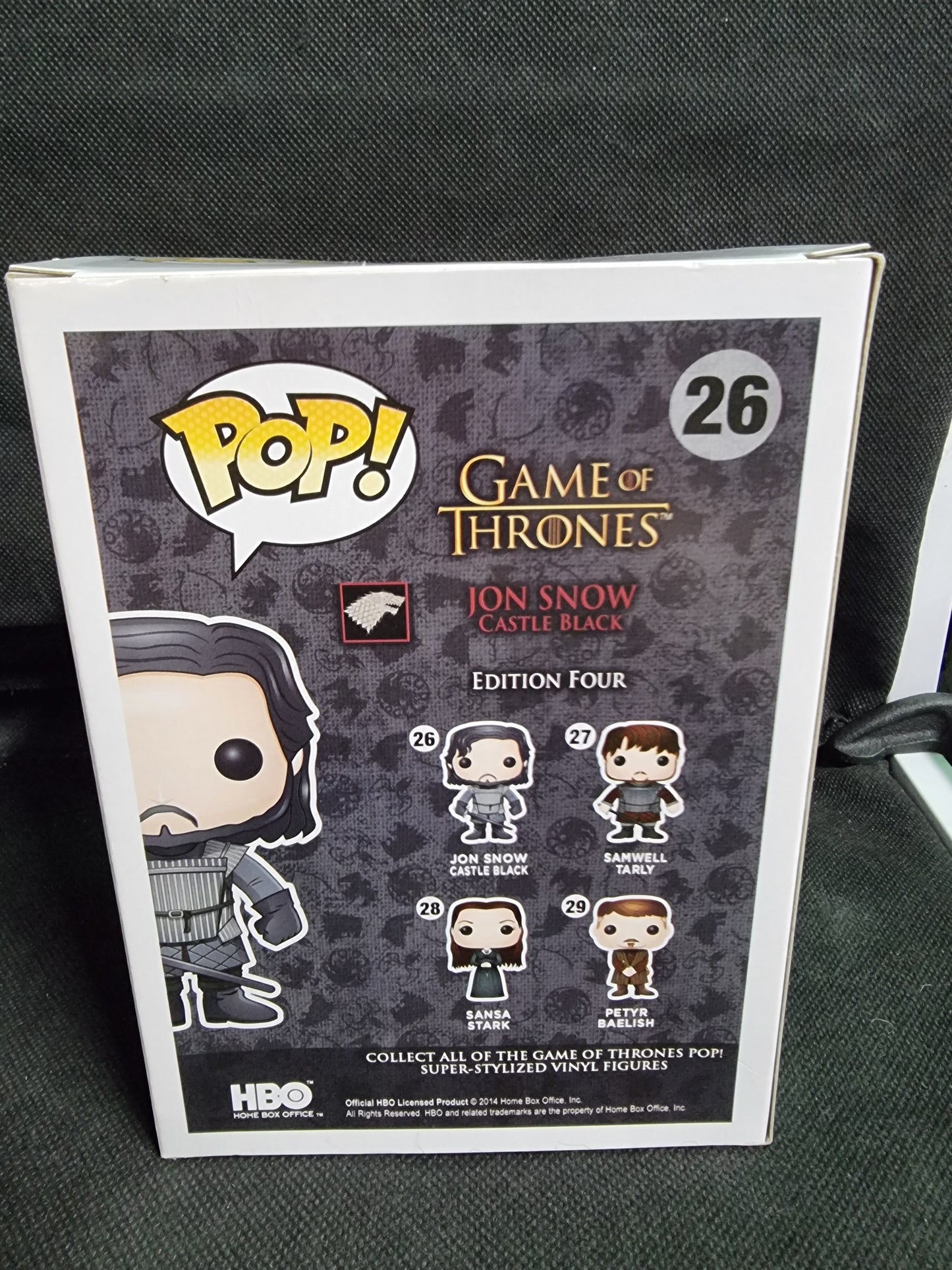 FUNKO POP GAME OF THRONES JON SNOW CASTLE BLACK #26