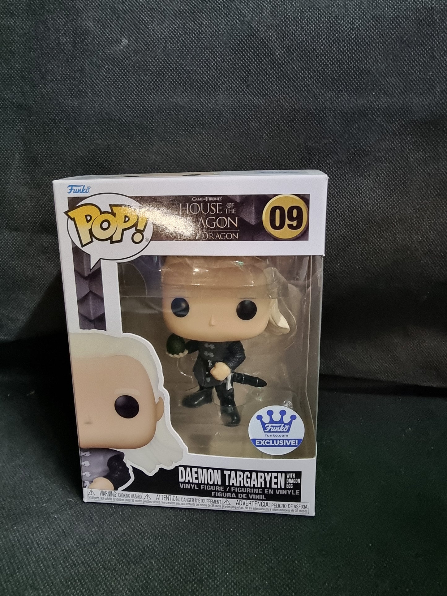 FUNKO POP HOUSE OF DRAGONS DAEMON TARGARYEN WITH DRAGON EGG #09 EXCLUSIVE