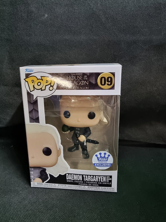 FUNKO POP HOUSE OF DRAGONS DAEMON TARGARYEN WITH DRAGON EGG #09 EXCLUSIVE