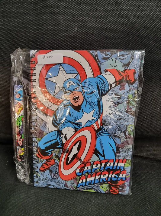 CAPTAIN AMERICA NOTE BOOK AND PEN