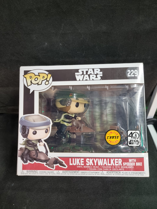 FUNKO STAR WARS LUKE SKYWALKER w BIKE #229