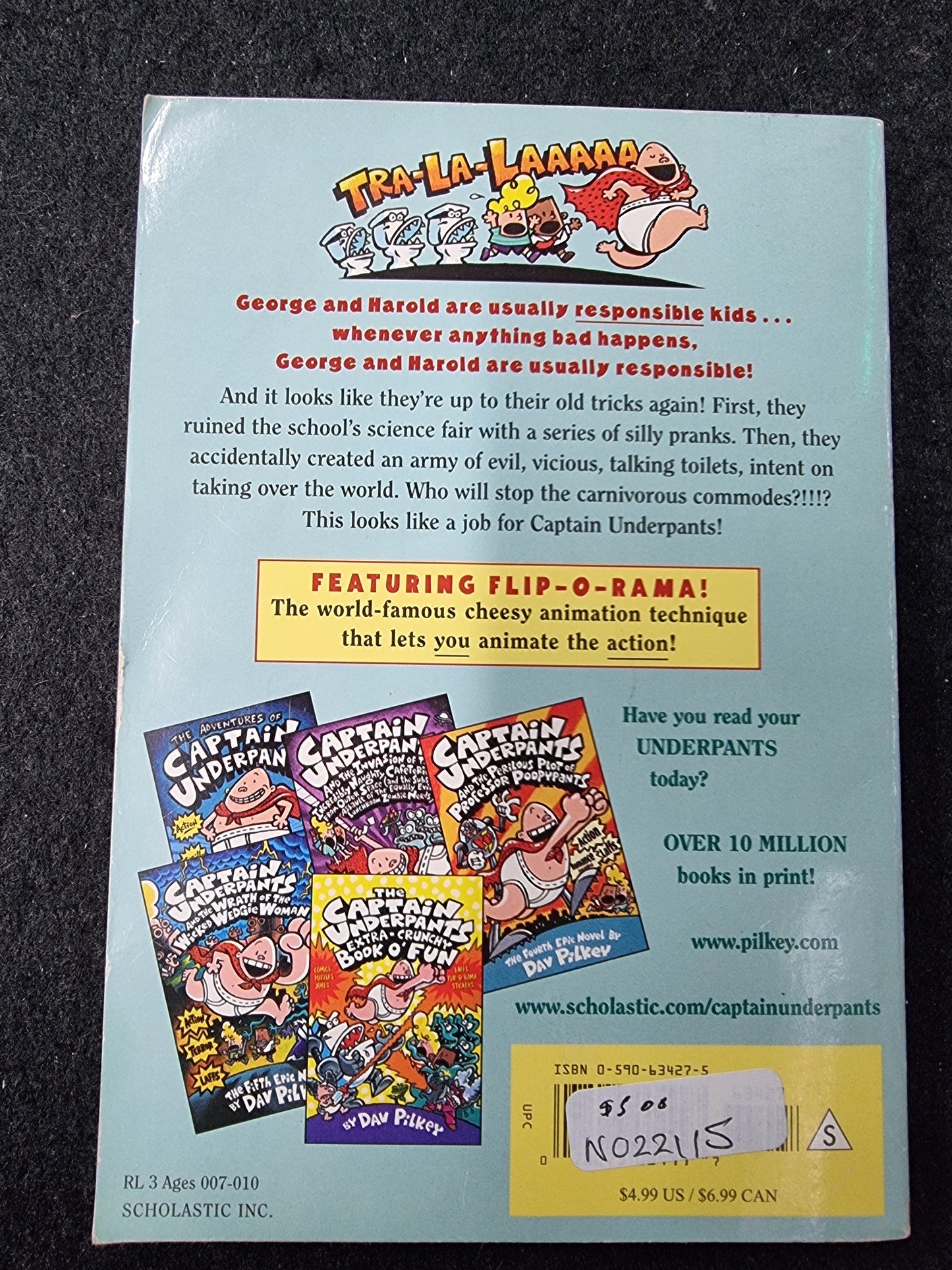 CAPTAIN UNDERPANTS ATTACK OF TALKING TOILETS