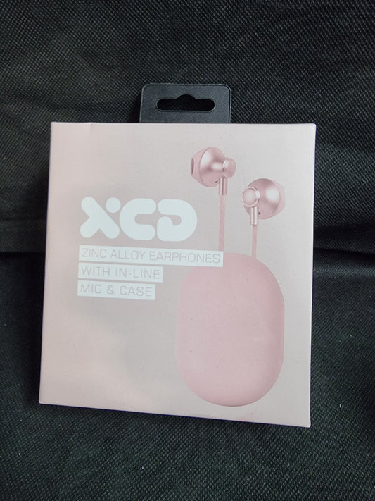 XCD ZINC ALLOY EARPHONES WITH IN-LINE MIC & CASE